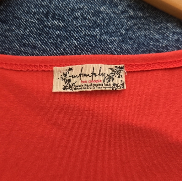 Free People Vibrant Red Bodysuits-SZ M - Picture 2 of 5